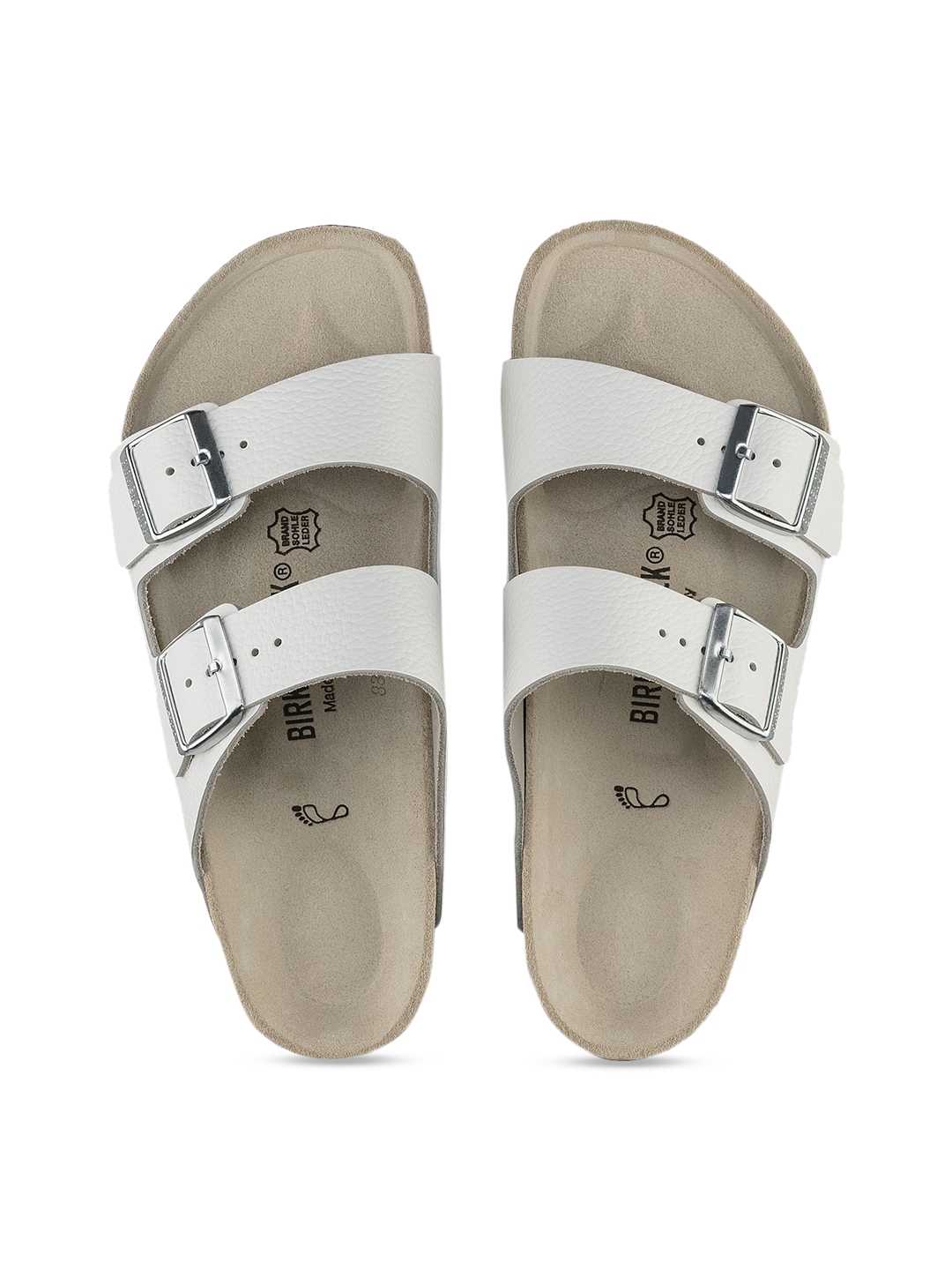 birkenstock arizona flat sandals in white