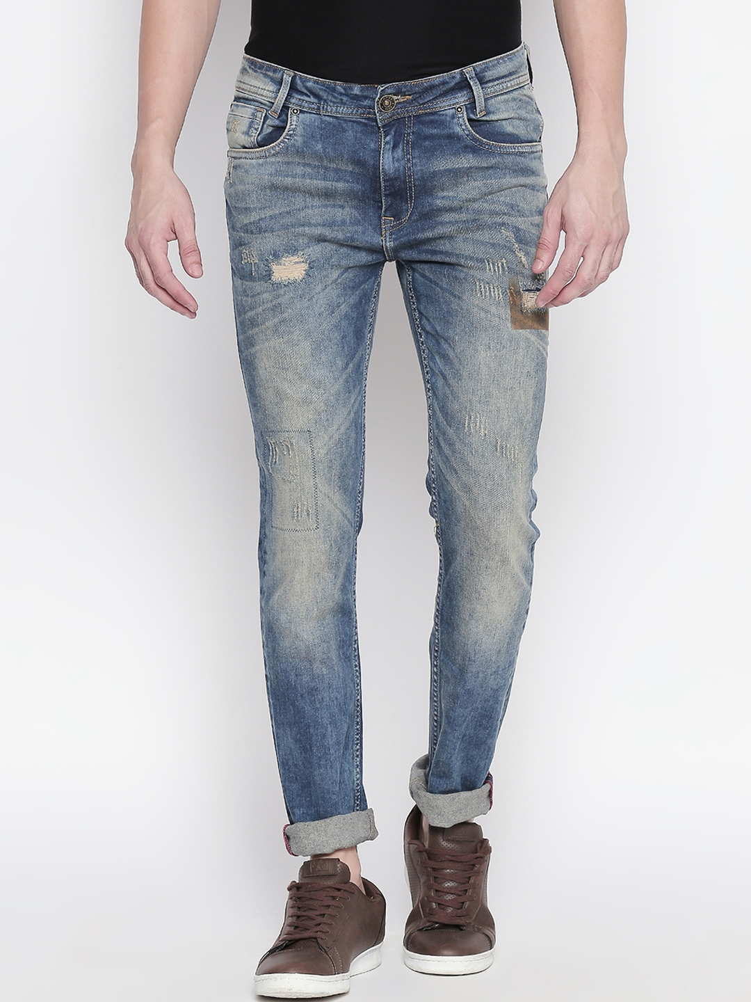 mufti slim men blue jeans