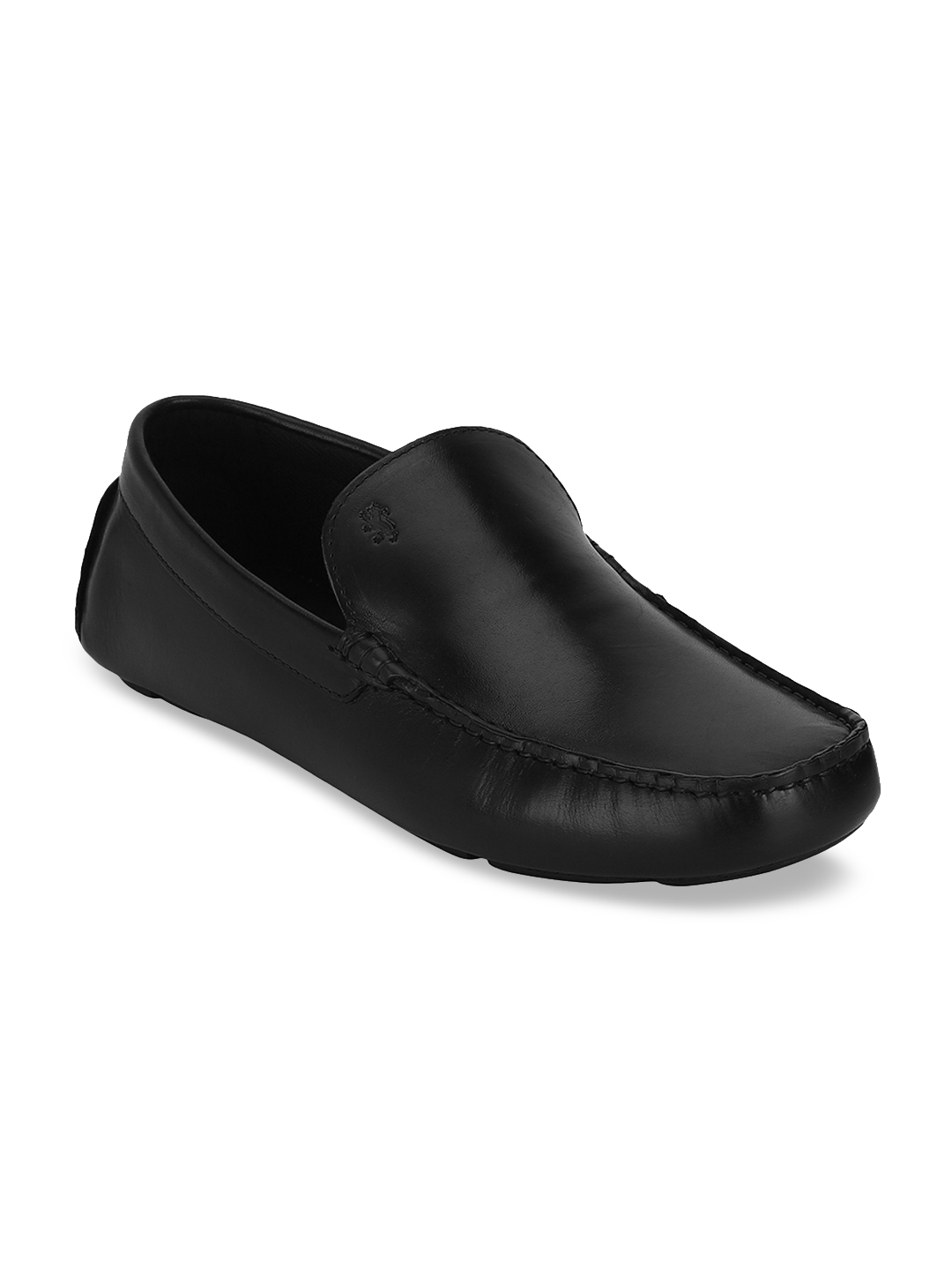 red tape mens black leather formal shoes