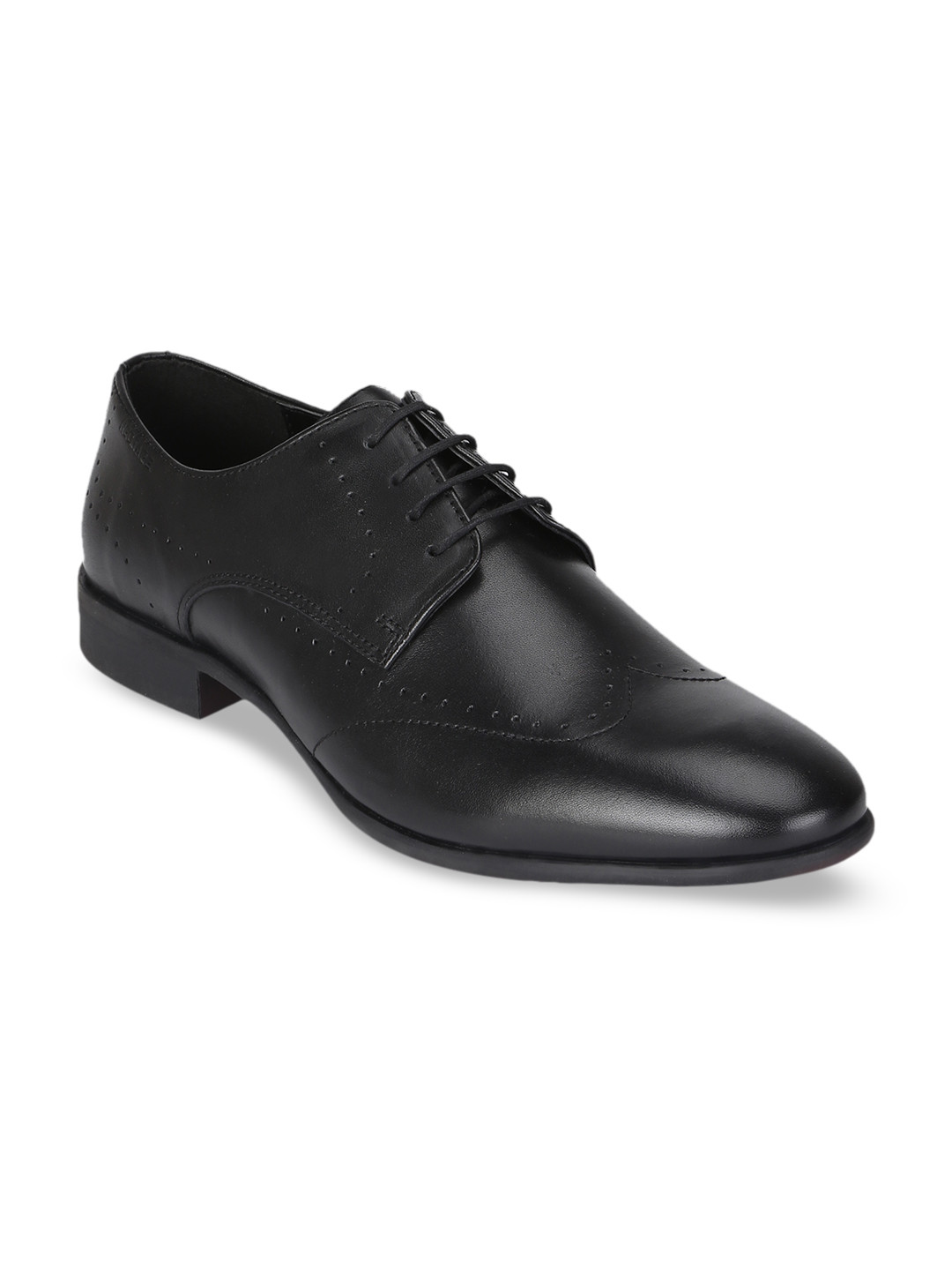 Buy Red Tape Men Black Solid Leather Formal Derbys Formal Shoes for