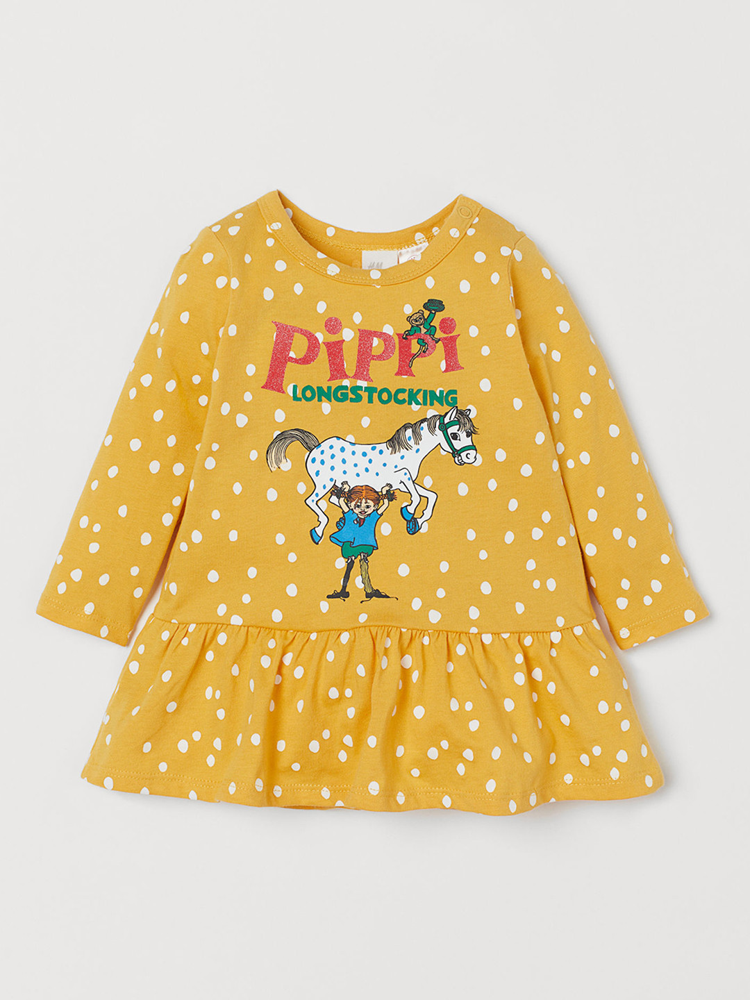 Buy H&M Infant Yellow Printed Dress Dresses for Girls 11655570 Myntra