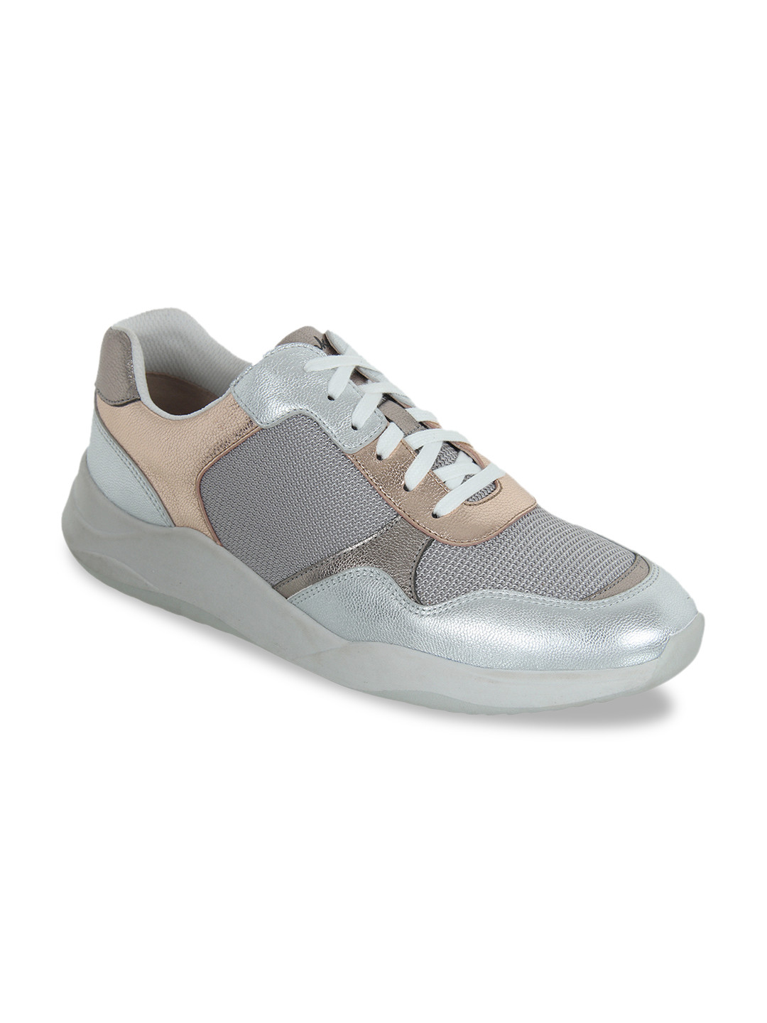 Buy Clarks Women Grey Leather Training Or Gym Shoes Sports Shoes for