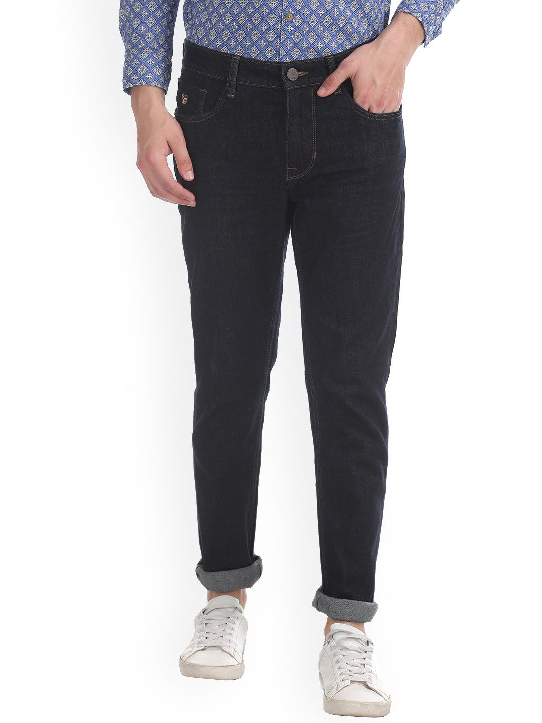 Buy U.S. Polo Assn. Denim Co. Men Blue Slim Fit Mid Rise Clean Look ...