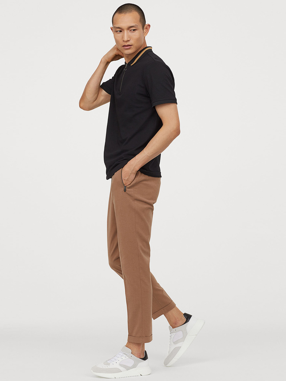 Buy H&M Men Brown Solid COOLMAX Joggers Trousers for Men 11926858 Myntra