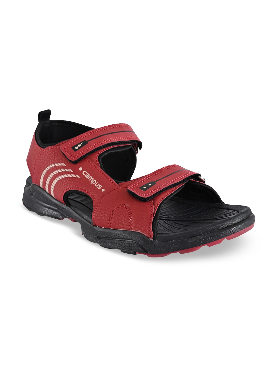 Buy Campus Men Red & Black Solid Sports Sandals - Sports Sandals for ...