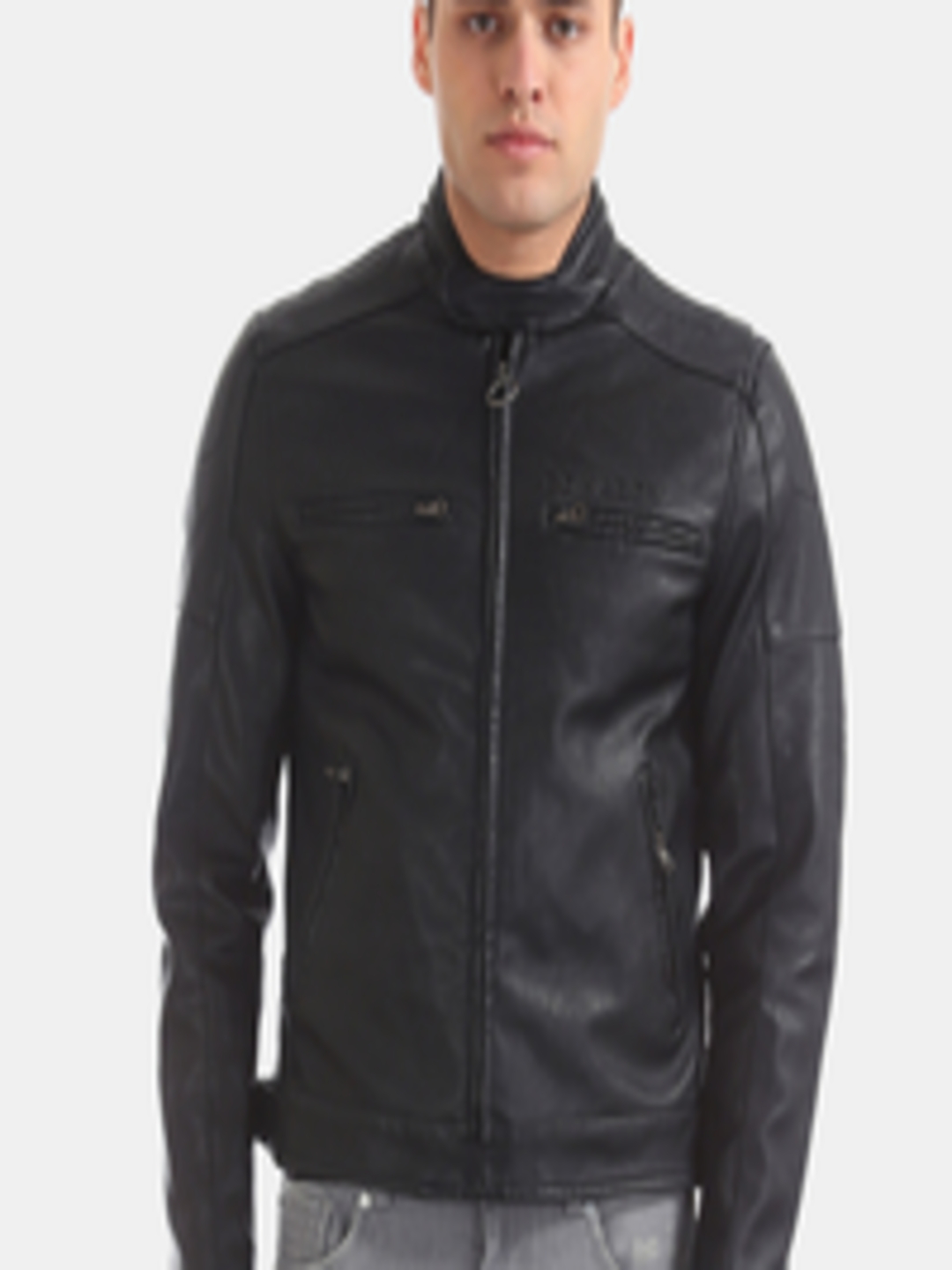 Buy Ed Hardy Men Black Solid Biker Jacket - Jackets for Men 11938094