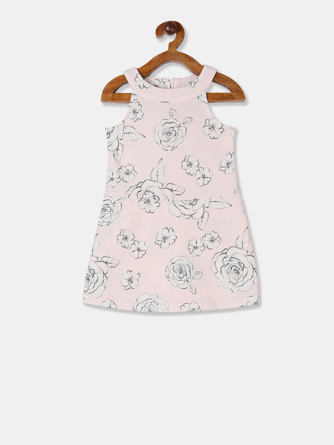 Buy The Childrens Place Girls Pink & Grey Floral Printed Playsuit