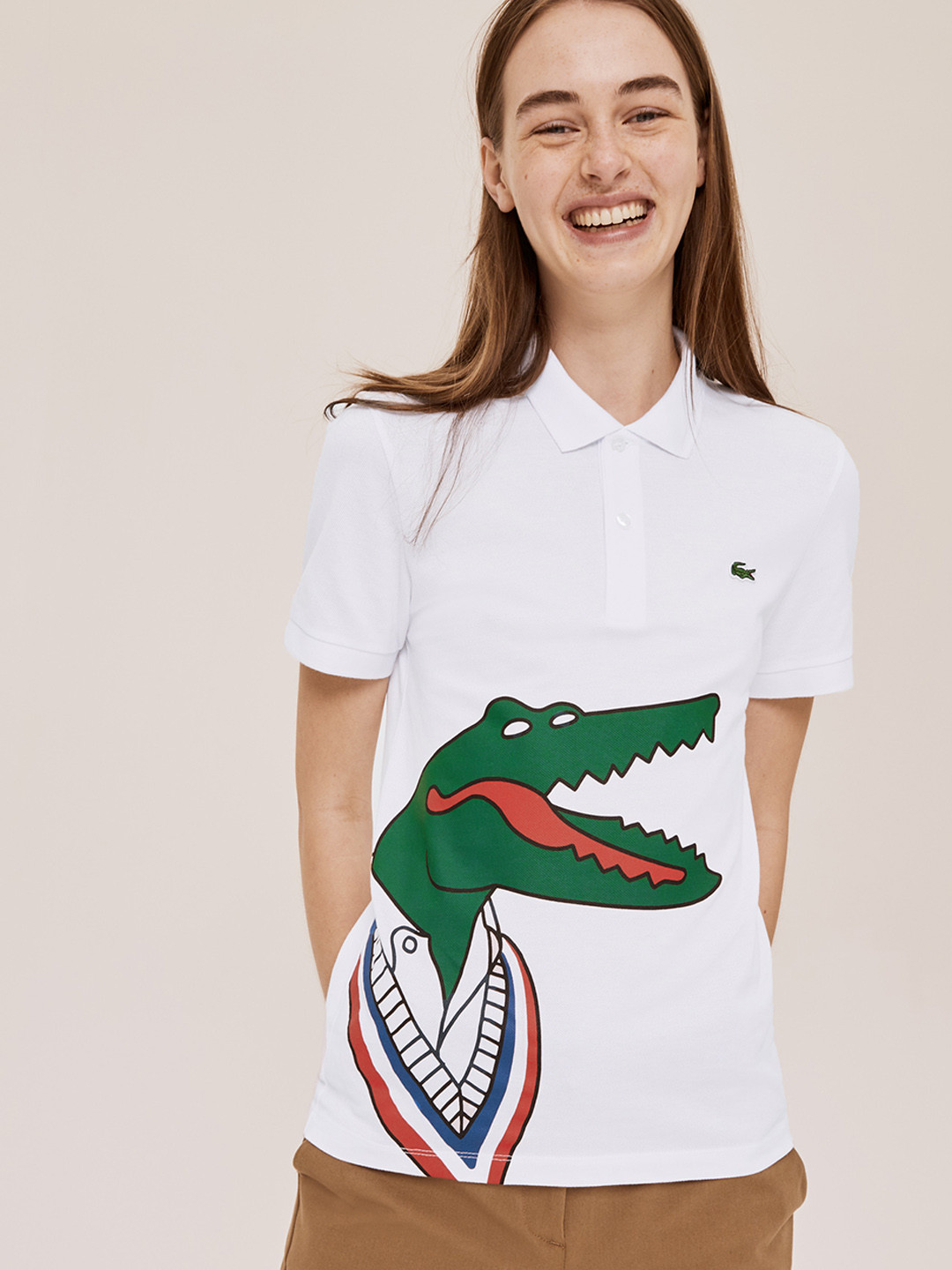 Buy Lacoste Unisex White Printed Couple Polo Collar T Shirt - Tshirts for Unisex 11969708 | Myntra