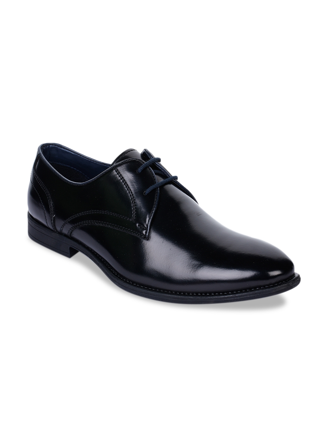 Buy Bruno Manetti Men Black Solid Leather Formal Derbys - Formal Shoes ...