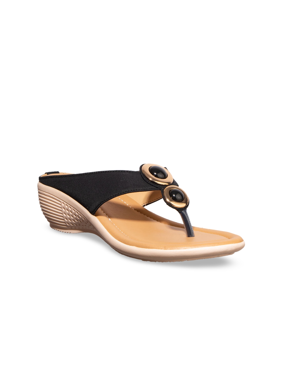 Buy Khadims Women Black Solid Sandals - Heels for Women 12006540 | Myntra