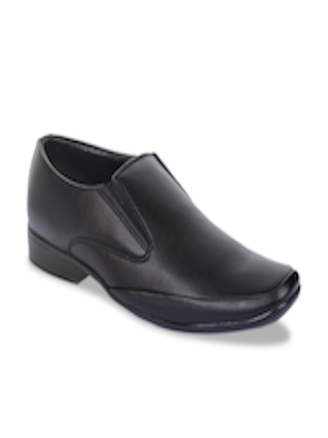 Buy Liberty Men Black Solid Leather Formal Slip Ons - Formal Shoes for ...