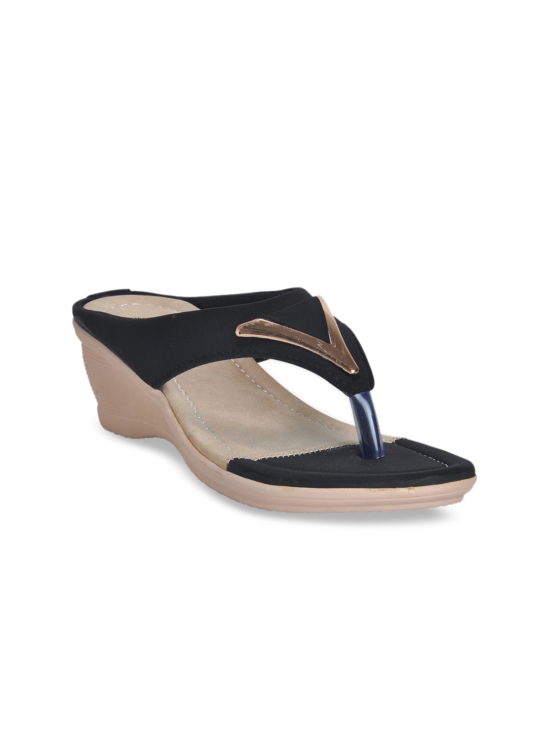 Buy Khadims Women Black Solid Sandals - Heels for Women 12008138 | Myntra