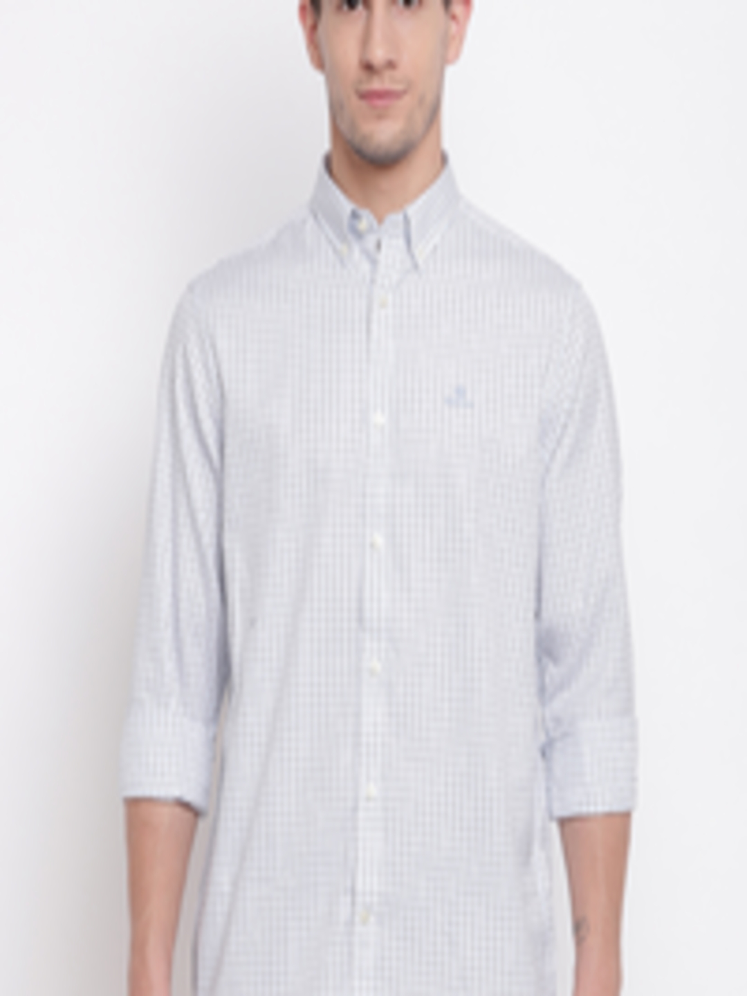 Buy GANT Men Blue & White Regular Fit Checked Casual Shirt - Shirts for ...
