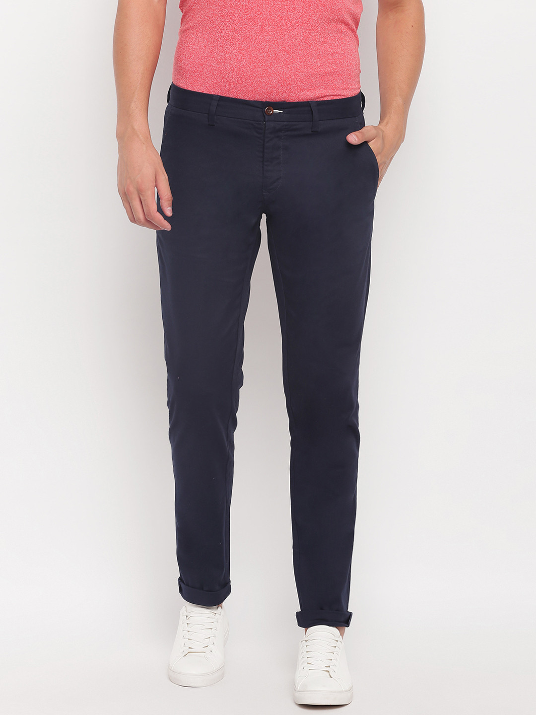 Gant Men Navy Blue Regular Fit Seersucker Shirt