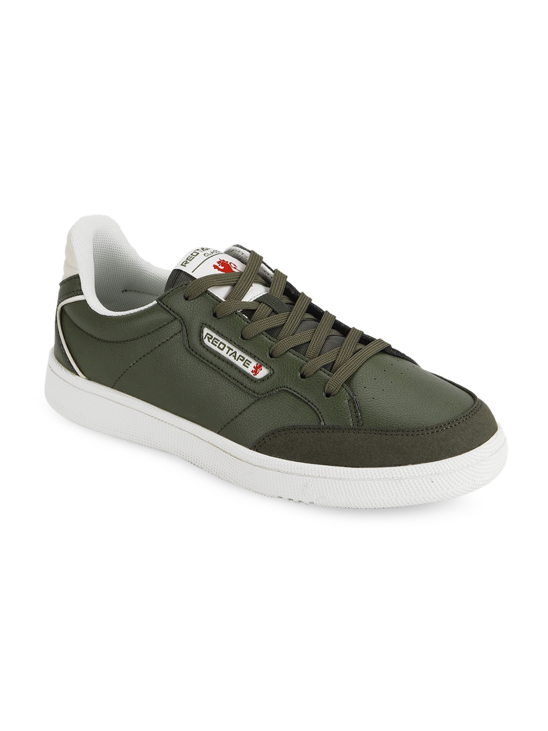 red tape men olive green mesh walking shoes