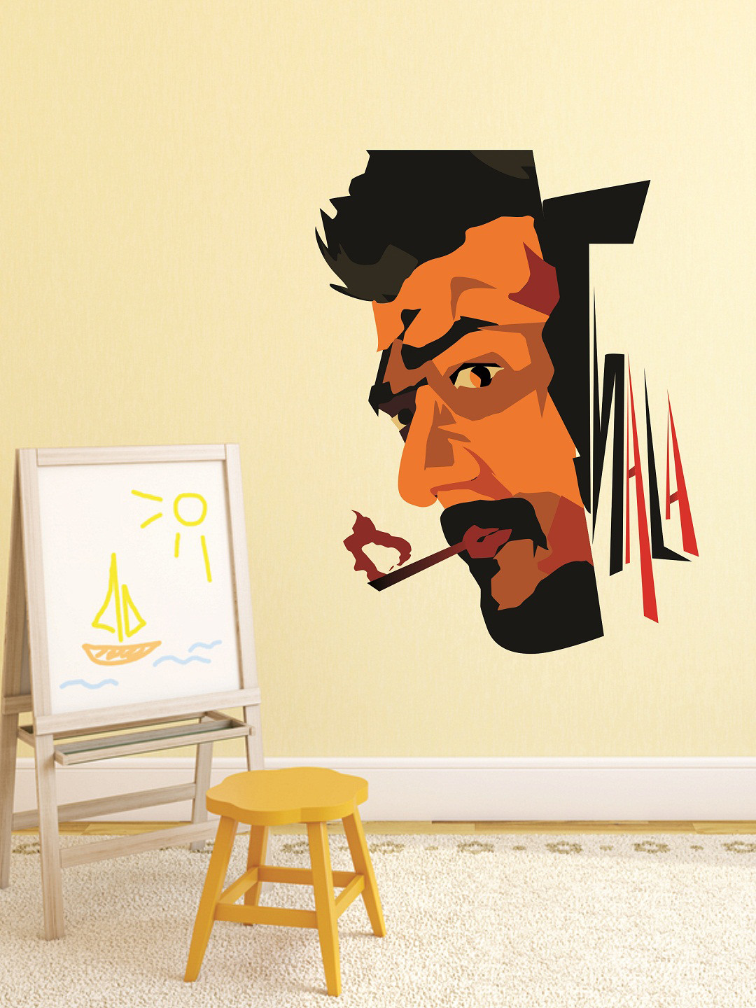 Buy WALLSTICK Black & Brown Large Vinyl Sticker Decals And Stickers