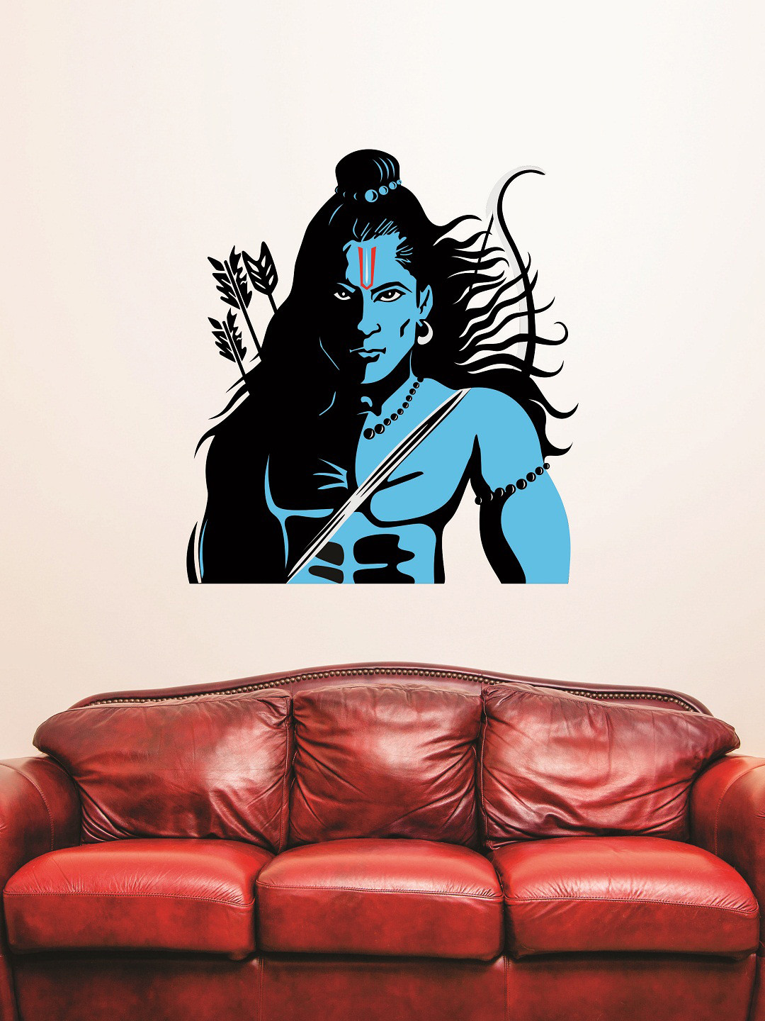 Buy WALLSTICK Black & Blue Lord Shiva Large Vinyl Wall Sticker Decals