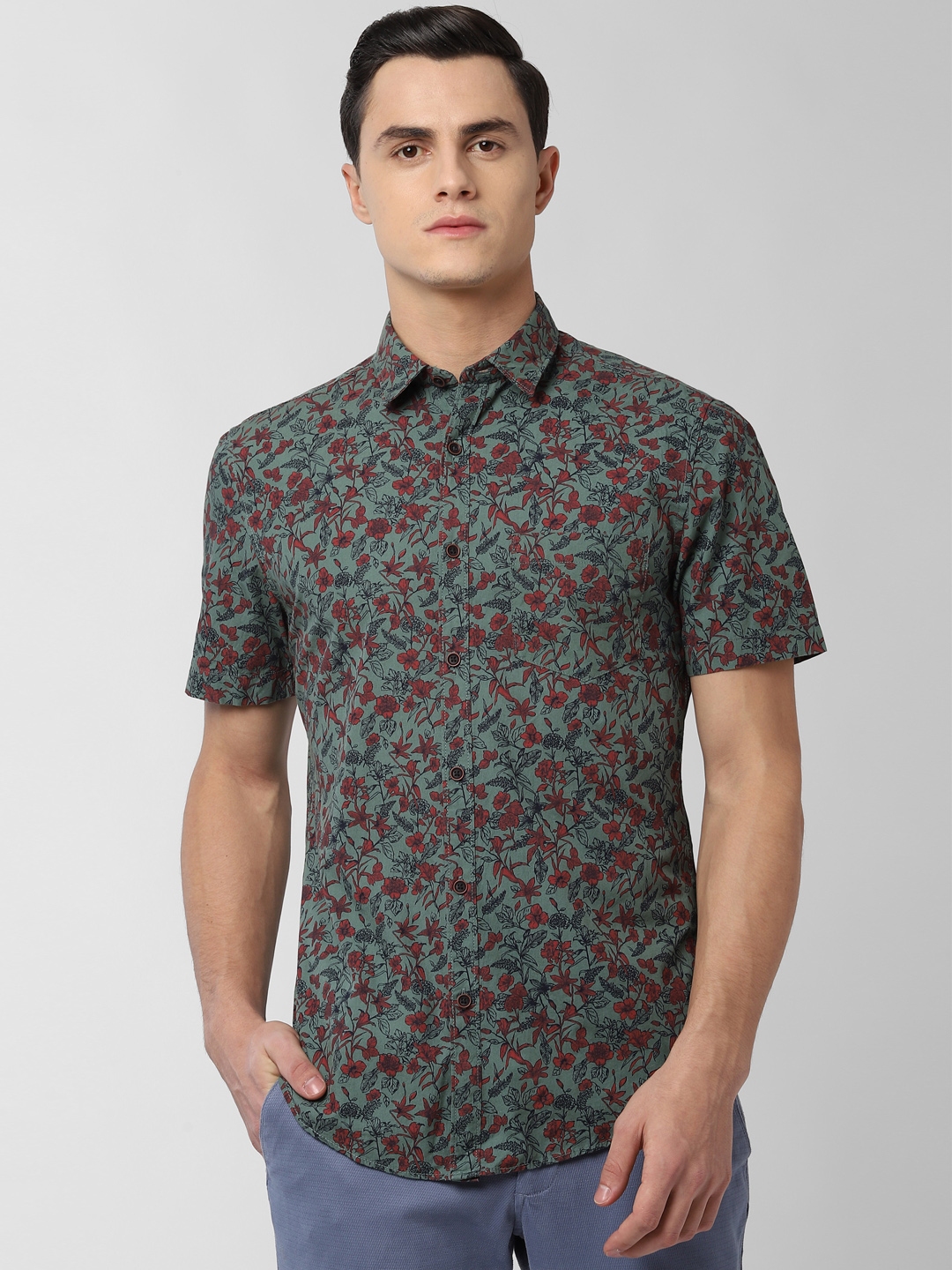 peter england shirts black