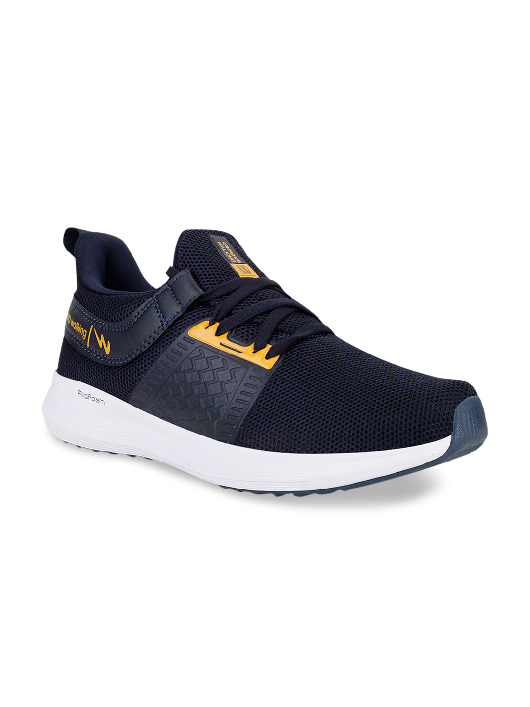 Buy Campus Men Navy Blue & Mustard Yellow T CROSS 2 Mesh Running Shoes