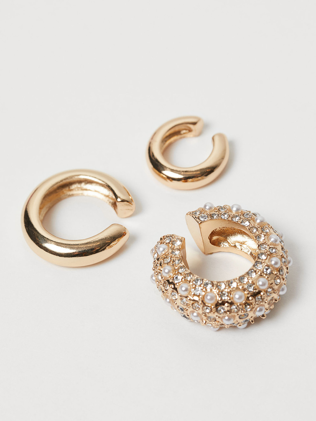 Buy H&M Women Gold Toned 3 Pack Ear Cuffs Earrings for Women 12083404