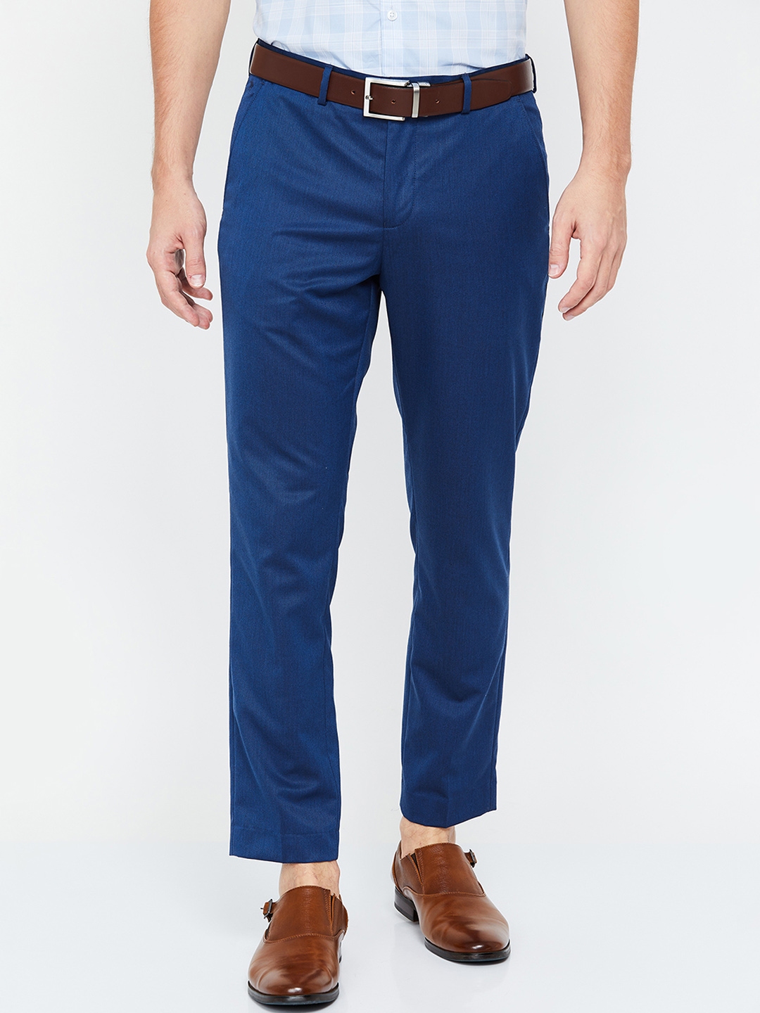 blue formal trousers