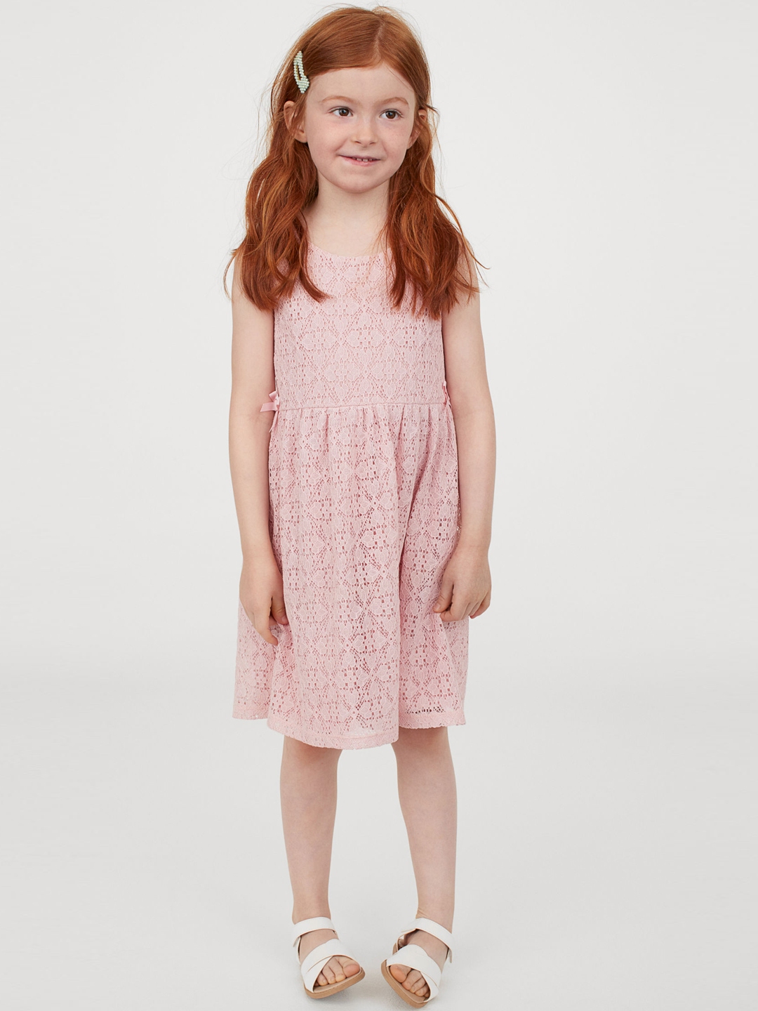 h&m pink checkered dress