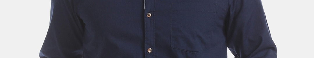 Buy Ruggers Men Navy Blue Contemporary Regular Fit Solid Casual Shirt ...