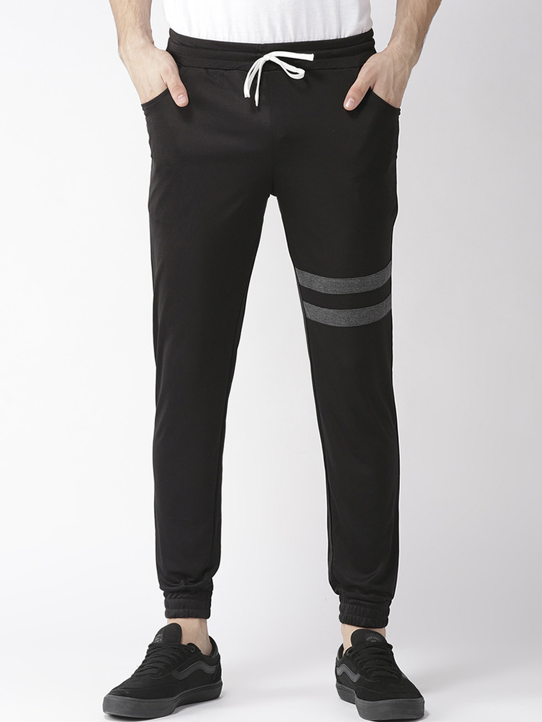 Buy Hubberholme Men Black Solid Slim Fit Joggers Track Pants for Men
