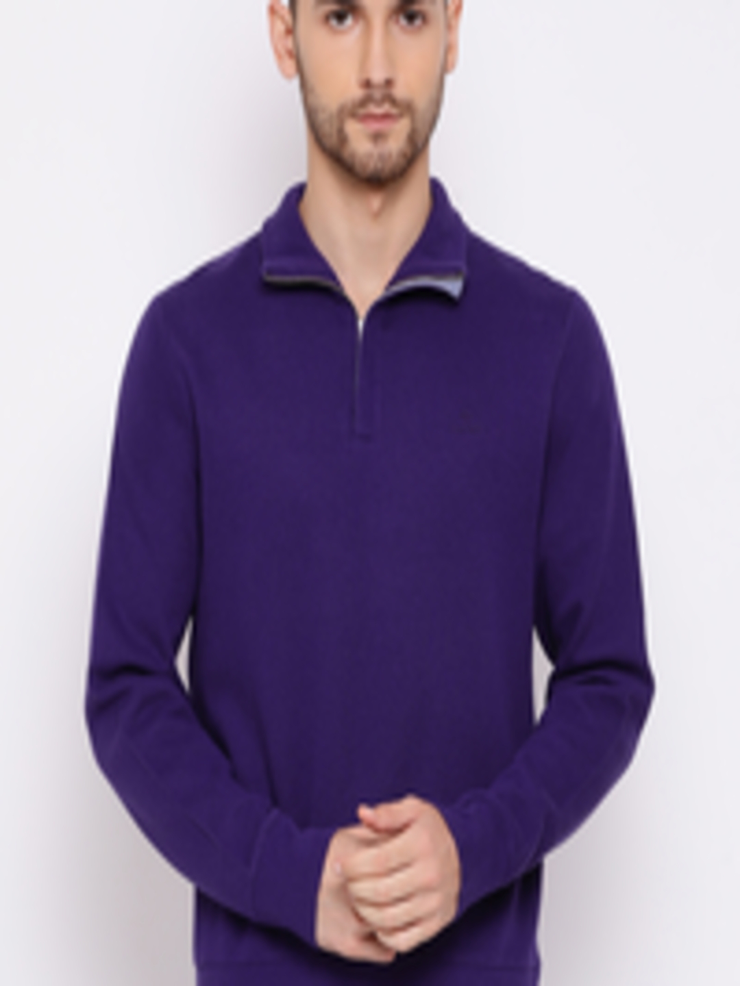 Buy GANT Men Navy Blue Solid Sweatshirt - Sweatshirts for Men 12146744 ...