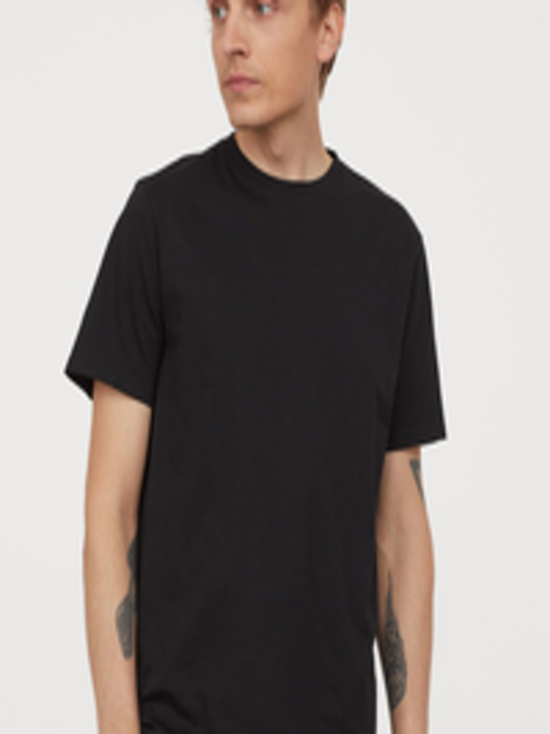 Buy H&M Men Black Solid COOLMAX T Shirt - Lounge Tshirts for Men