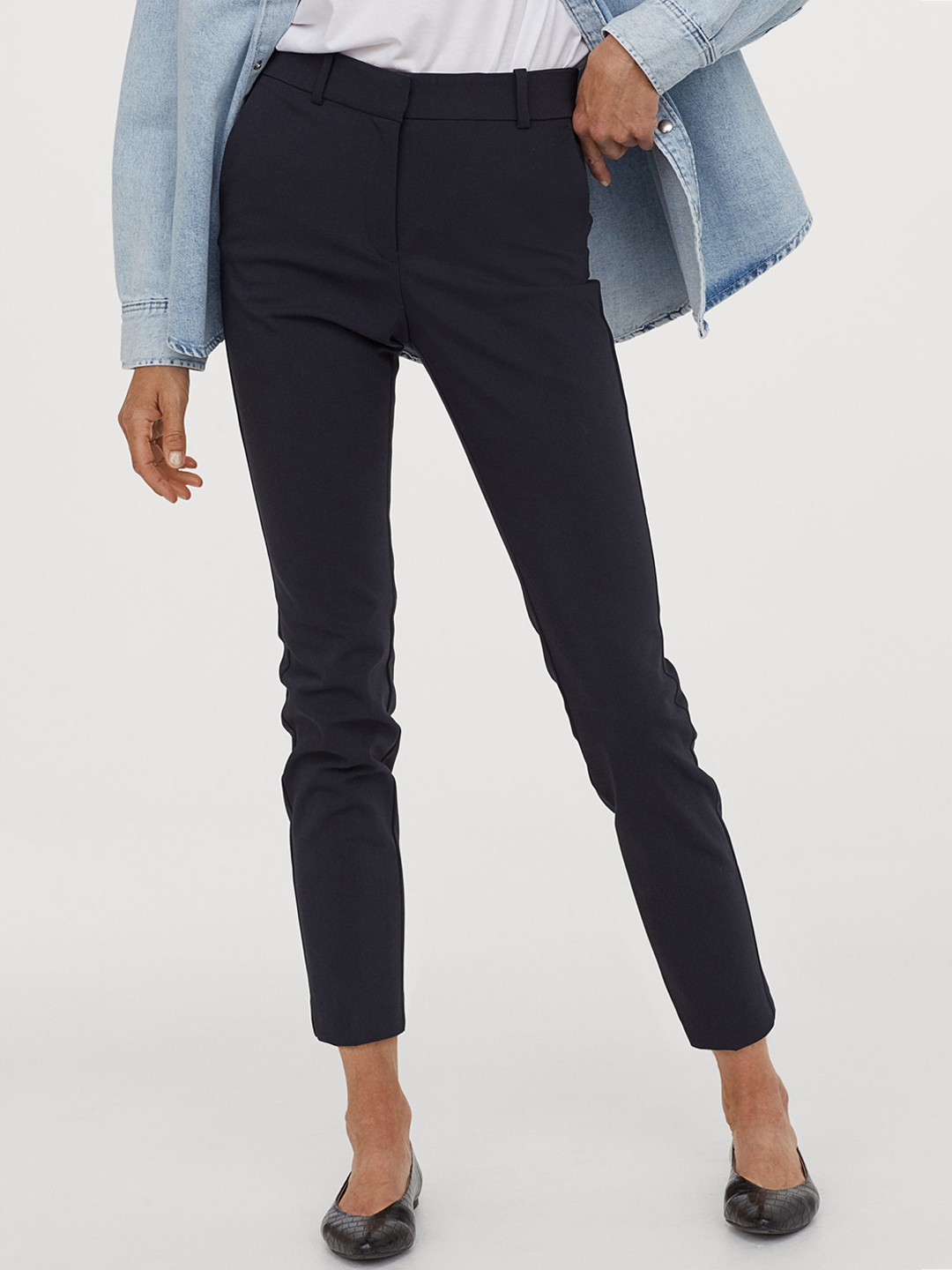 blue cigarette pants