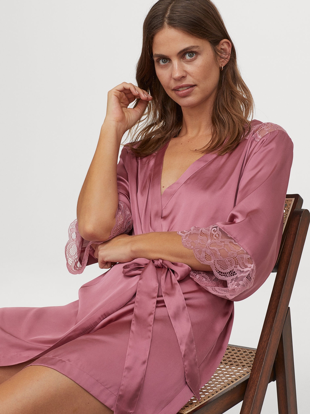 h&m silk robe
