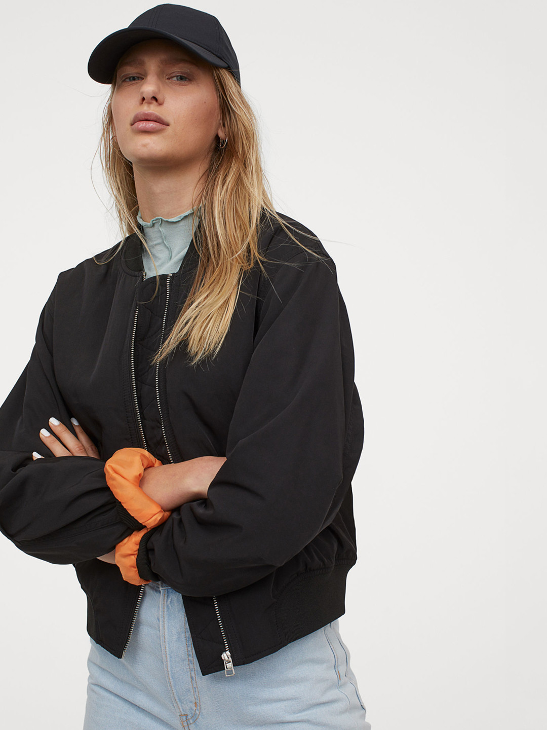 Buy H&M Women Black Padded Bomber Jacket Jackets for Women 12155348 Myntra