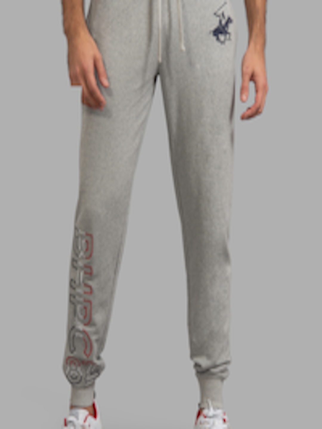 Buy Beverly Hills Polo Club Men Grey Printed Joggers - Track Pants for ...