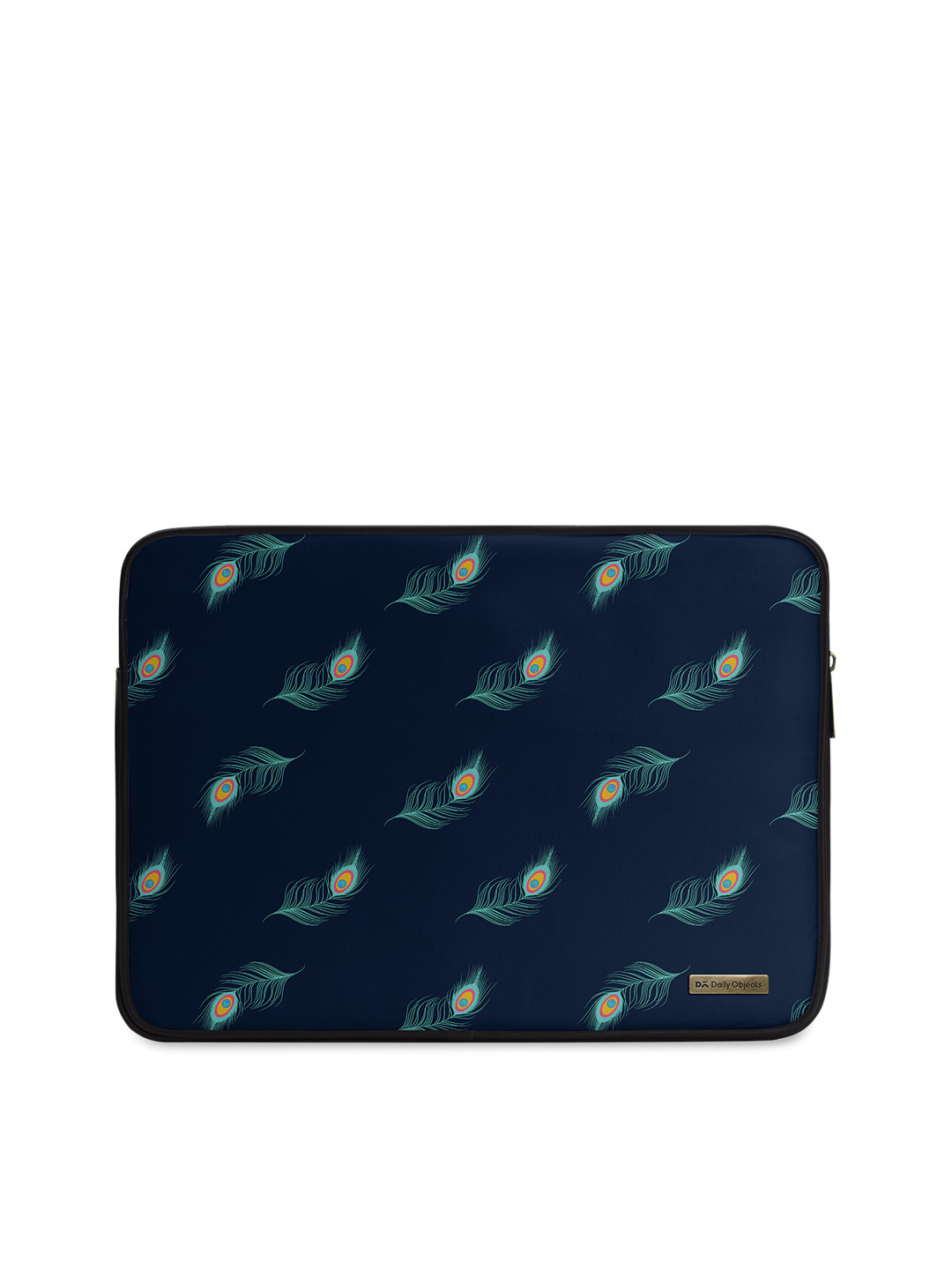 Buy DailyObjects Unisex Navy Blue & Green Printed Laptop Sleeve