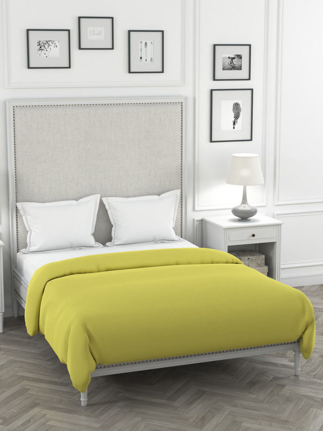 Buy Portico New York Lime Green Solid Percale Double Queen Duvet Cover