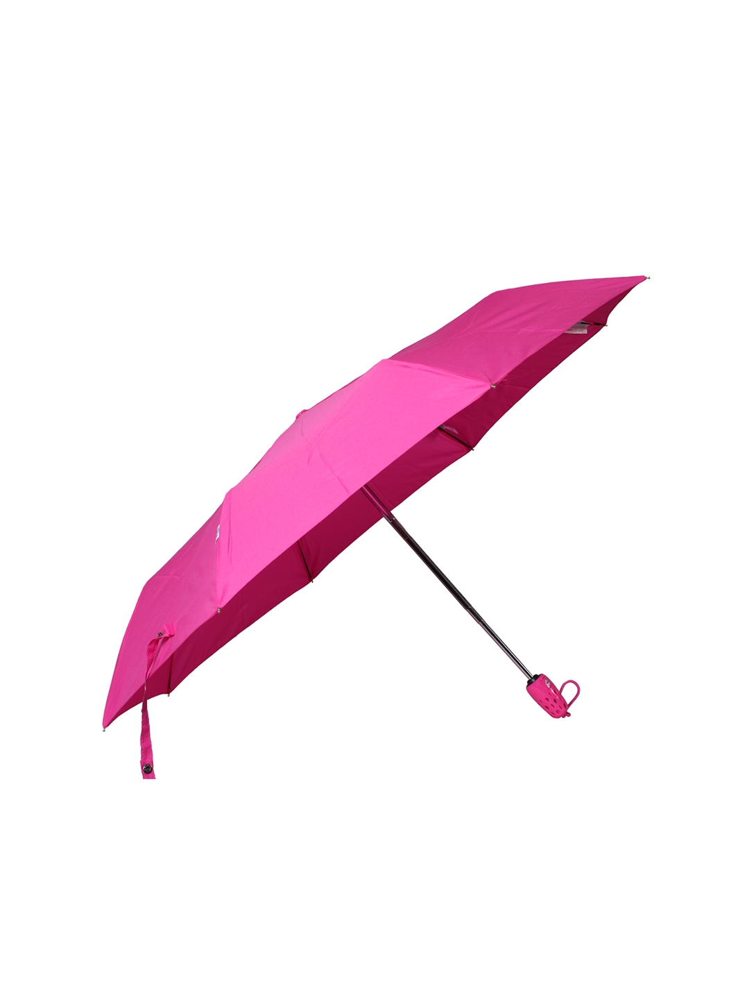 Buy Johns Unisex Pink Solid 3 Fold Automatic Umbrella Umbrellas for