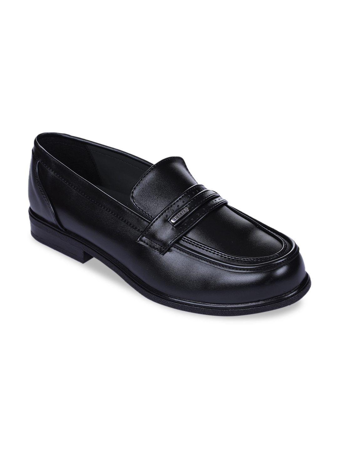 Buy Liberty Men Black Solid Leather Formal Slip Ons Formal Shoes For Men 12185052 Myntra 7161