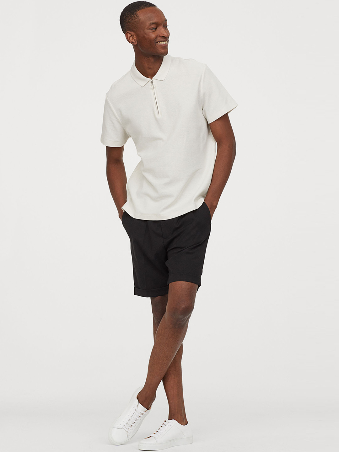 Buy H&M Men Black Solid Tailored Shorts Shorts for Men 12042056 Myntra