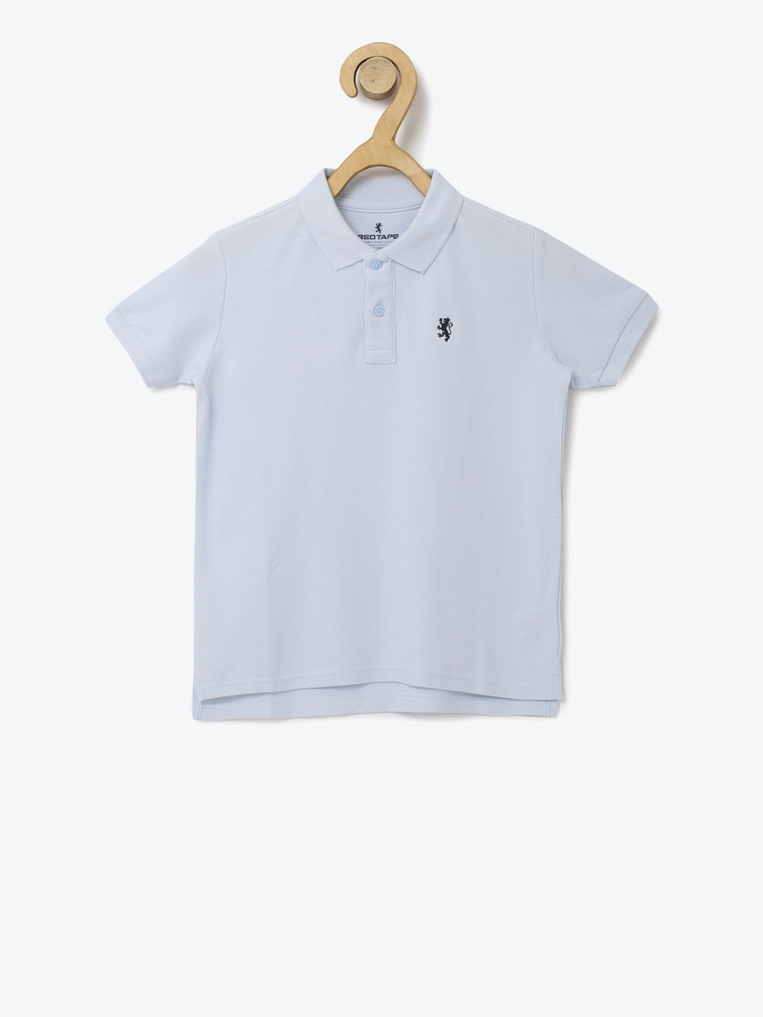 Buy Red Tape Boys Blue Solid Polo Collar T Shirt - Tshirts for Boys ...