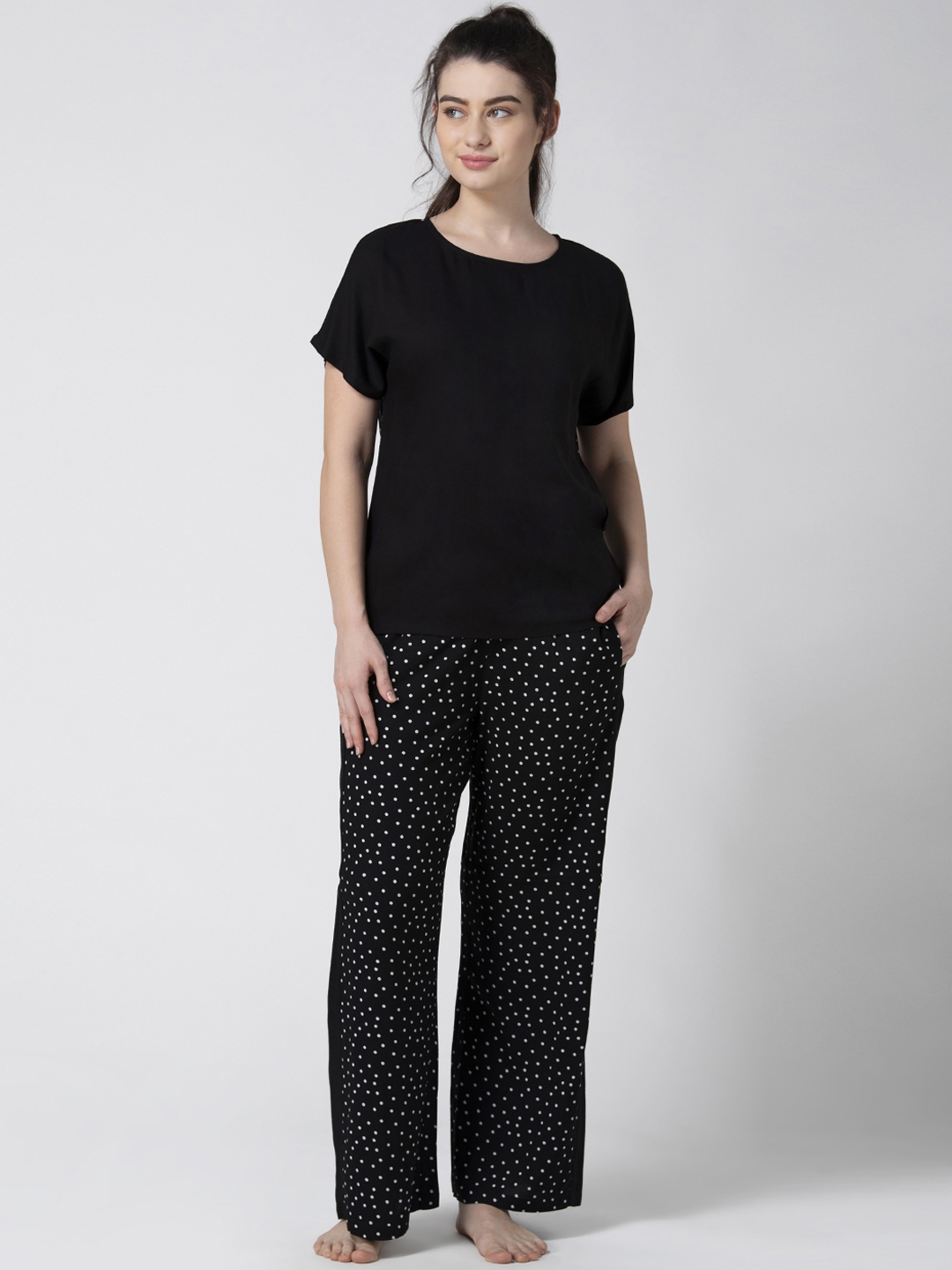 polka dot night suit