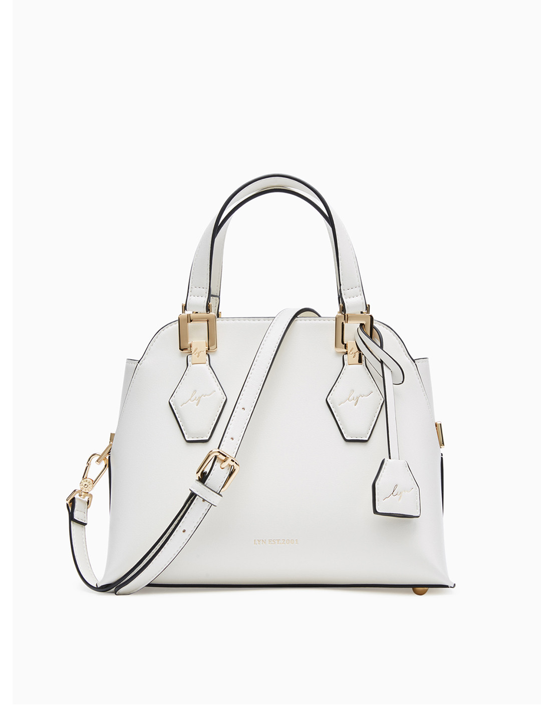 Buy LYN Cream Coloured Solid Handheld Bag Handbags for Women 12053094