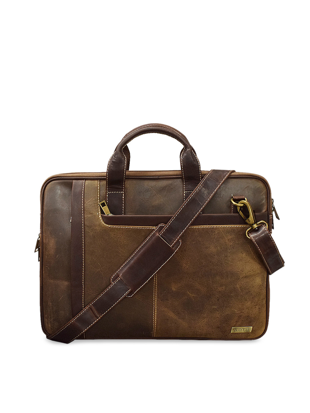 Buy ABYS Unisex Tan Brown & Coffee Brown Colourblocked 16 Inch Laptop