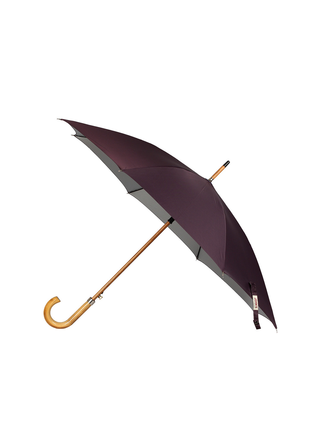 Buy Johns Unisex Violet Solid Woodking Semi Automatic Umbrella