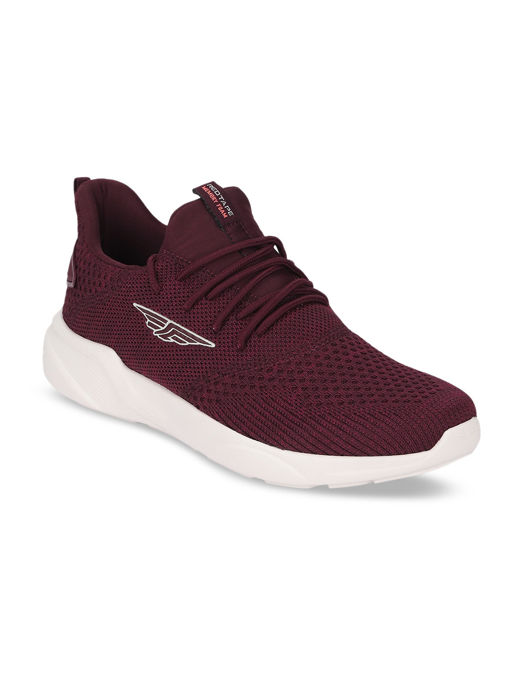 Buy Red Tape Men Burgundy Mesh Walking Shoes Sports