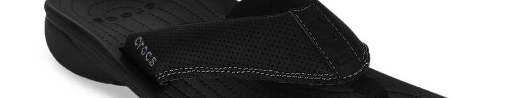 Buy Crocs Men Black Solid Thong Flip Flops - Flip Flops for Men ...