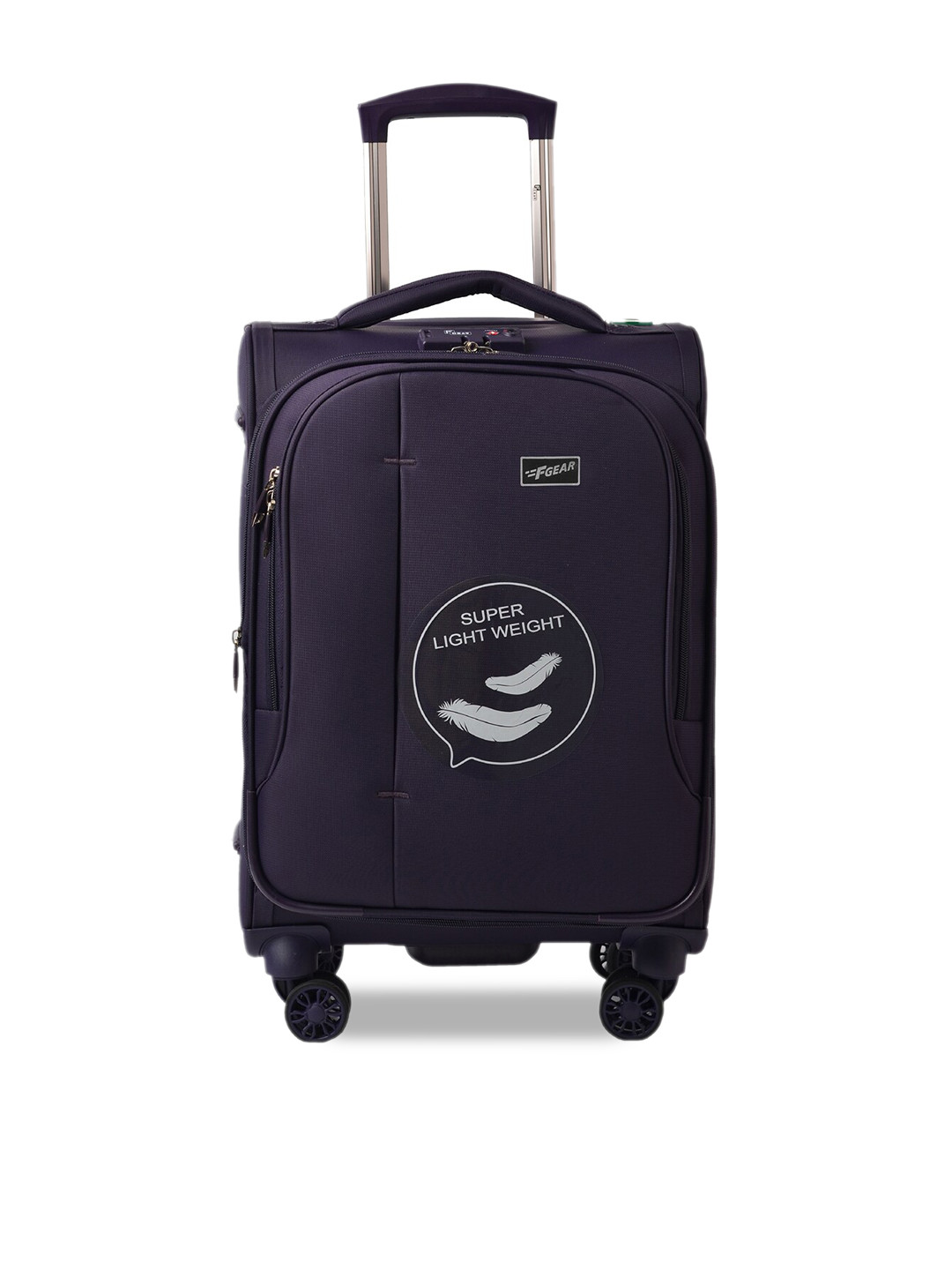 Buy F Gear Purple Solid Soft Sided Cabin Trolley Suitcase Trolley Bag