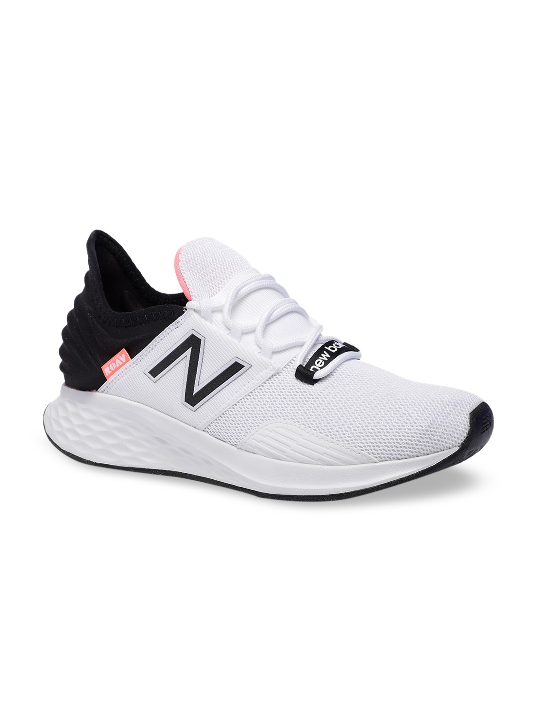 Buy New Balance Women White & Black Synthetic ROAVV1 Running Shoes ...
