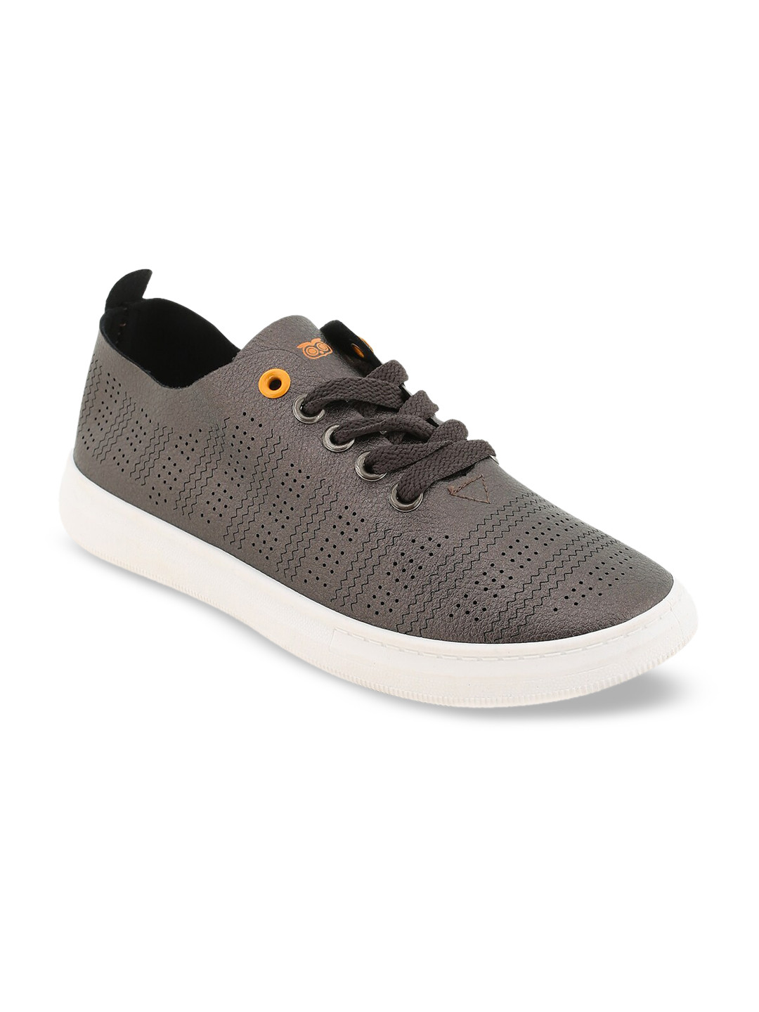 Buy Chumbak Women Grey Perforations Sneakers Casual Shoes for Women