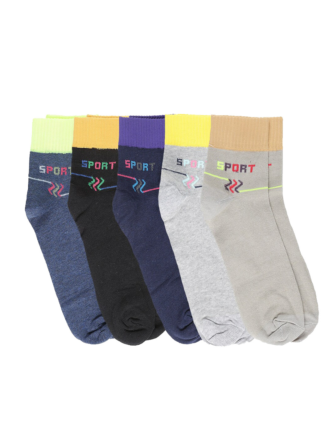 Buy Dollar Men Pack Of 5 Assorted Ankle Length Socks Socks for Men